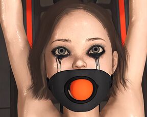 Ball gagged teen in restraints gets fucked hard by crazy doctor