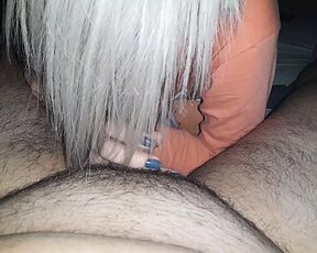I sucked his dick like a lollipop! Rough sloppy face fuck, deepthroat, then he slow cums in my mouth