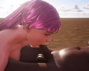 3D Hentai together thin beauty in the wild and a man 18+