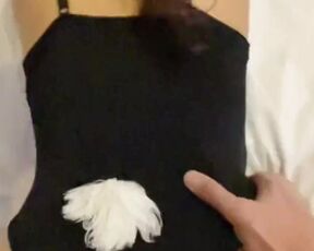 【個人撮影】バニーガールコスのセフレにバックで中出しセックス